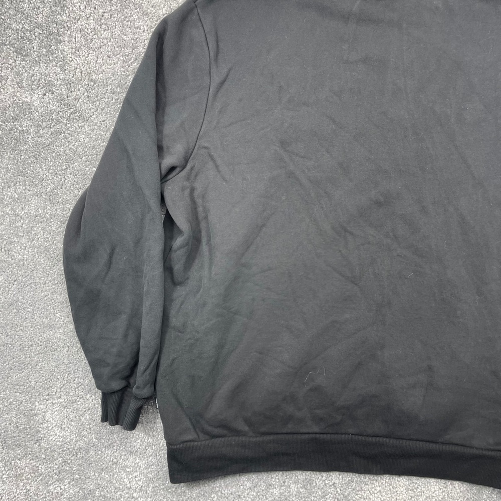 Puma Hoodie Mens XL Black Red Textured Logo Graphic Fleece Long Sleeve - Picture 5 of 14